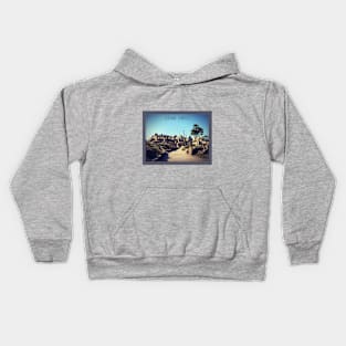 Temples de Karnak et palmiers, Egypte, photo vintage, look retro Kids Hoodie